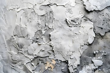 Naklejka premium Abstract Textured Surface with Layers of Gray and White Paint