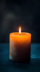 Silent atmosphere in warm candlelight
