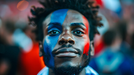 Triumphant Victory French Fans With Flag Colors