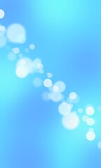 Defocused lights on a blurred blue background