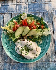 salad with mushrooms