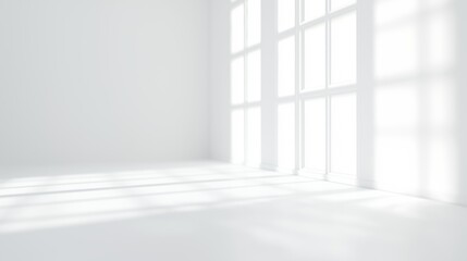 empty white room studio background presentation mockup Generative AI