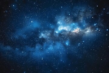 Fototapeta premium Stunning Cosmic View of a Starry Night Sky with Nebulae and Galaxies