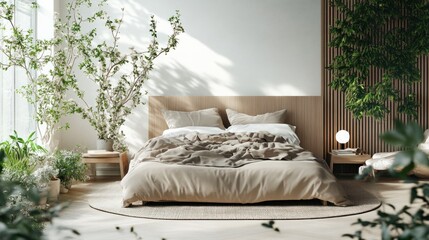 Modern Minimalist Bedroom with Natural Elements