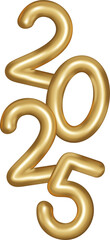 new year 2025 gold number