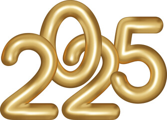 new year 2025 gold number