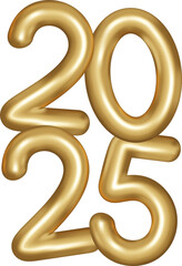 new year 2025 gold number