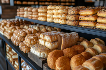 Ready for Fresh Bakes: High-Quality Empty Bakery Shelves from Above