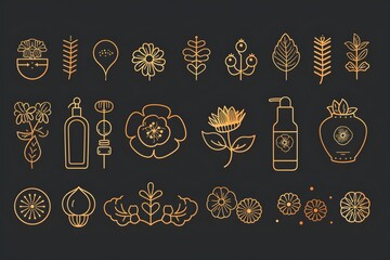 Elegant Floral and Botanical Line Art Collection