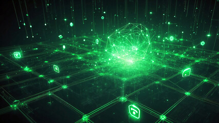 Obraz premium Network cyberspace concept