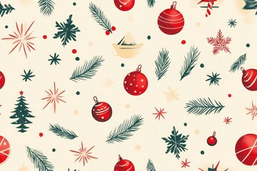 a pattern with festive holiday typography and greetings Christmas themed background pattern 