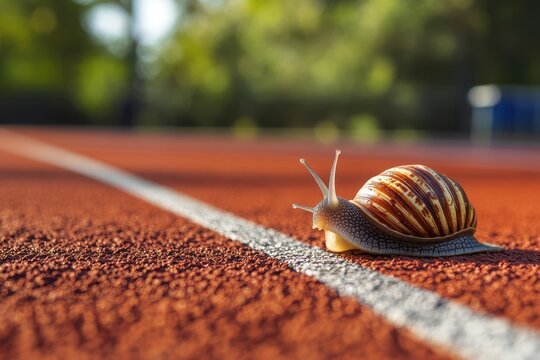 Snail finishes race on track