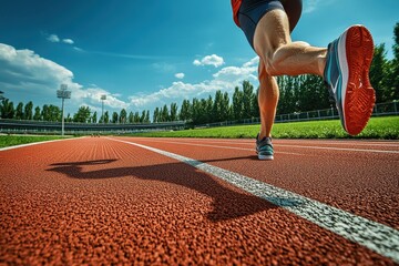 Sprinter takes off explosively on track