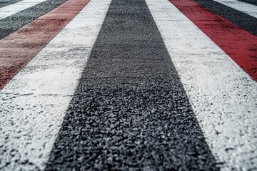 Obraz premium Start and finish racing pattern on asphalt with tire tracks crossing