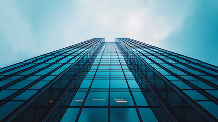 Fototapeta premium Modern Glass Skyscraper Building Architecture