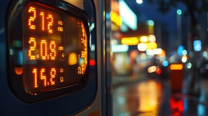 Digital Display of Numbers in Urban Night