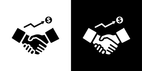 Deal icon Isolated flat vector in outline