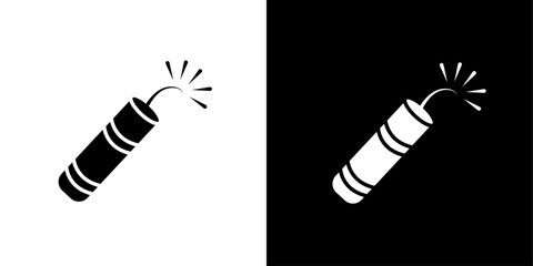 firecracker icon Isolated flat vector in outline