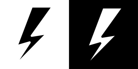 Lightning icon Isolated flat vector in outline