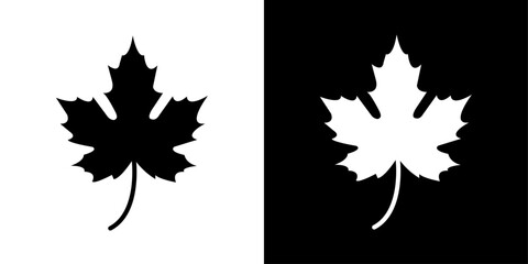 Maple leaf icon Isolated flat vector in outline