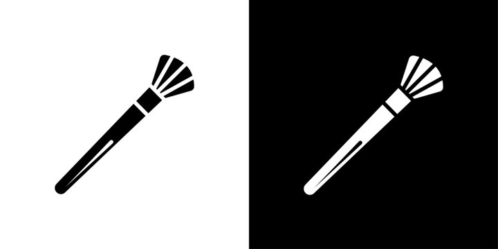 makeup brush icon Isolated flat vector in outline