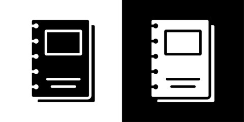 Notebook icon Isolated flat vector in outline