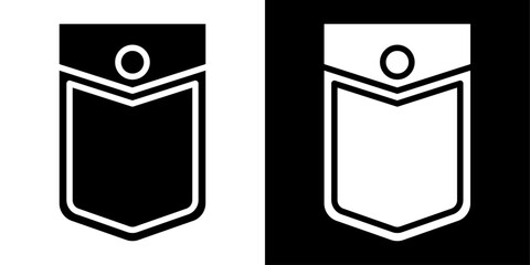 Pocket icon Isolated flat vector in outline