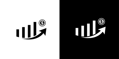 profit growth icon Isolated flat vector in outline