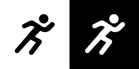 Running icon Isolated flat vector in outline