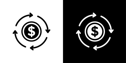 Turnover icon Isolated flat vector in outline