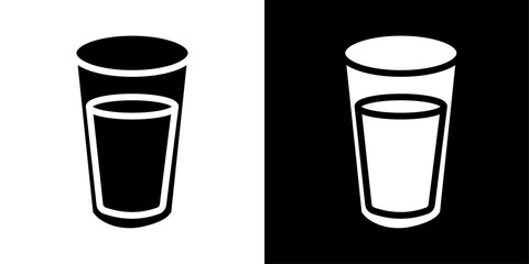Water glass icon Isolated flat vector in outline