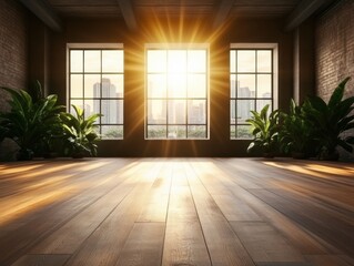 Fototapeta premium Warm Sunlit Room A Serene Setting for Group Therapy Sessions, Fostering Mental Health Awareness and Community Support