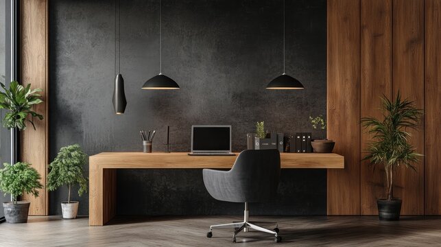 Modern Minimalist Home Office Workspace