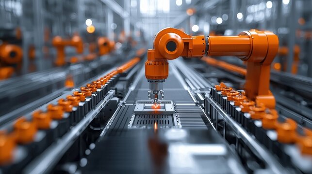Automated assembly line with sensors performing real-time quality checks, sensor-based QC, high-speed quality assurance