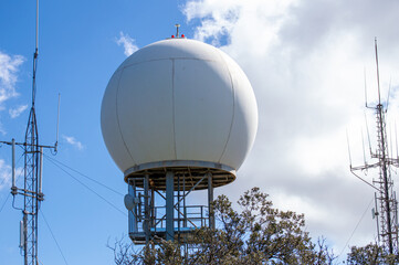 Communication antennas on Mount Mijas, Malaga, Spain