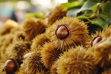 Many chestnuts with abundant natural goodness