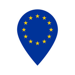 European union flag location icon