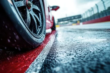  Rain drenched racetrack on a sunny day motion blur prepared to race © LimeSky