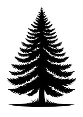 Obraz premium Pine Tree SVG, Forest Tree SVG, Mountain Forest SVG, Plant SVG, Sunset SVG, Nature SVG, Leaves SVG, Pine Tree Silhouette, Forest belt SVG, Tree Design, Cut file for Cricut SVG, JPG, PNG