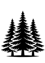 Obraz premium Pine Tree SVG, Forest Tree SVG, Mountain Forest SVG, Plant SVG, Sunset SVG, Nature SVG, Leaves SVG, Pine Tree Silhouette, Forest belt SVG, Tree Design, Cut file for Cricut SVG, JPG, PNG