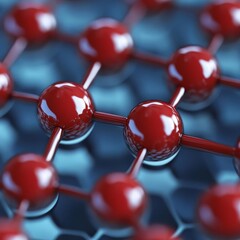 Wine tannins molecular bonds, highlighted structures, 3D illustration