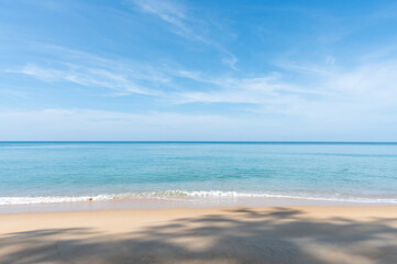 sand beach and tropical sea.