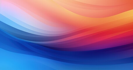 Obraz premium A vibrant abstract background featuring smooth, flowing waves in warm and cool colors, ideal for digital design.