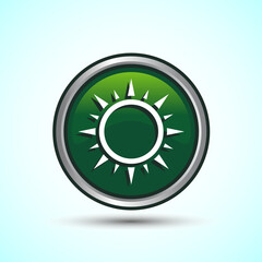Sun Icon Button Design Illustration, Sunlight Sign