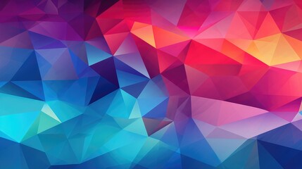 A vibrant abstract composition featuring a blend of geometric shapes and colors, ideal for backgrounds or digital art.