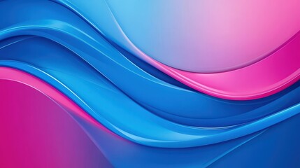 Vibrant Pop Art Background with Dynamic Blue and Pink Curves for Motion and Excitement