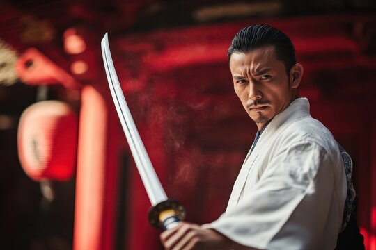 The man with a katana