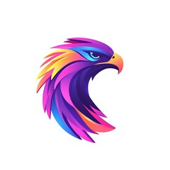 Fototapeta premium Abstract Colorful Eagle Head Logo Design Illustration