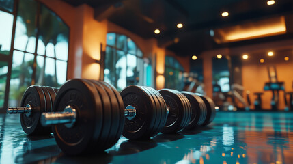 Obraz premium Dumbbell sports gym