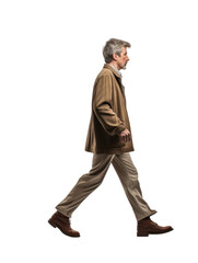 Naklejka premium a man walking in transparent background